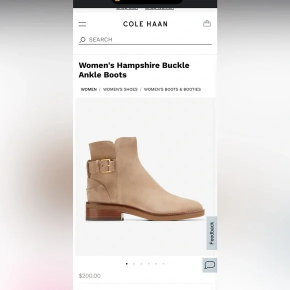 Cole Haan Hampshire Buckle Ankle Boot Size 8 - Picture 8 of 9